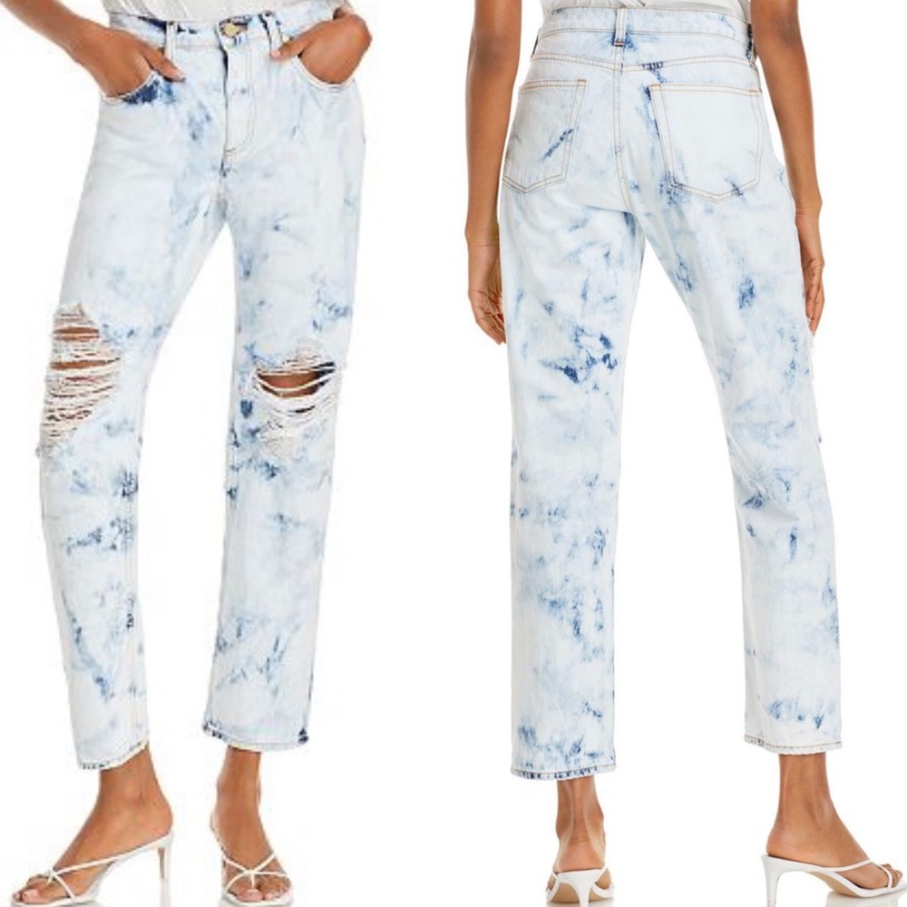 NWT RAMY BROOK Distressed Acid Wash Elle Boyfriend Jeans Size 30